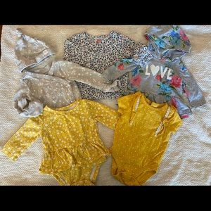 Bundle of Carter’s Girls Tops and Onesies